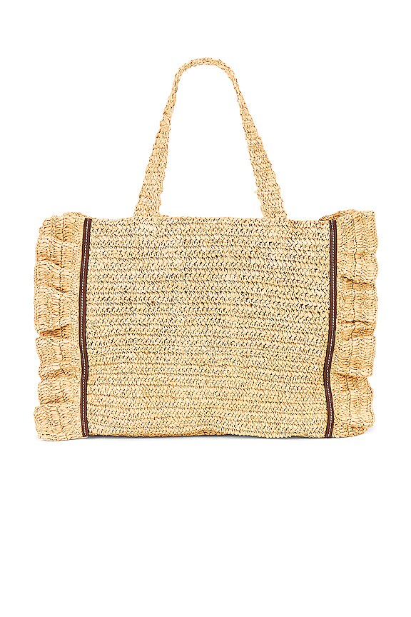 view 2 of 4 The Sogno Beach Tote with Ruffle in Natural