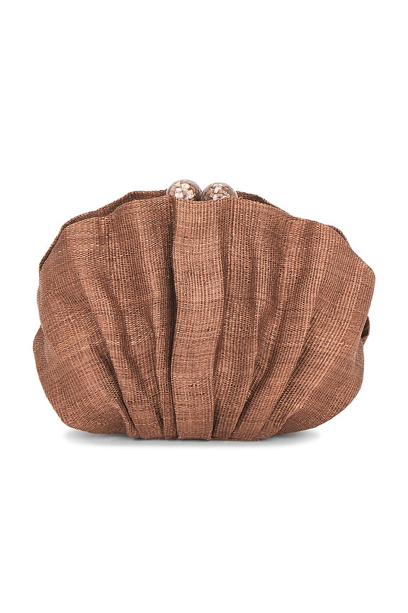 view 2 of 5 CLUTCH DE PALHA THE ORIGAMI SHELL in Cocoa