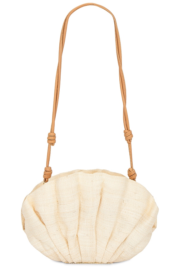 view 2 of 5 The Origami Beaded Scallop Clutch in Natural