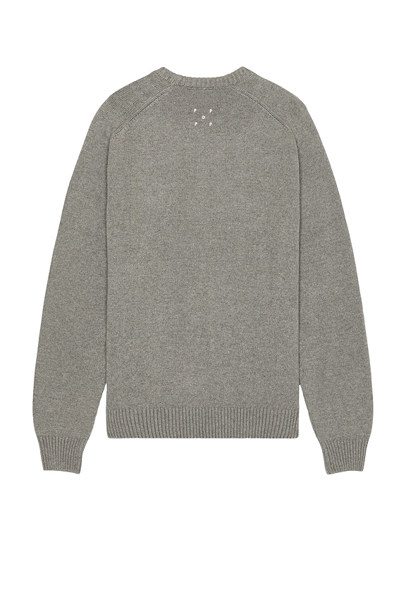 view 2 of 5 Knitted Arch Crew Neck Sweatshirt in Grey Heather