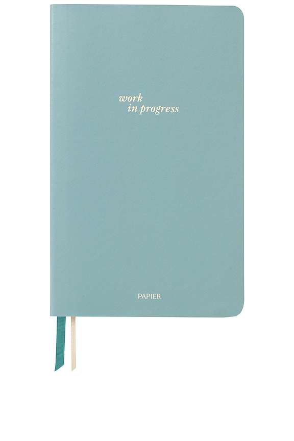 view 1 of 3 Work in Progress Vegan Leather Softcover Notebook in Duckegg