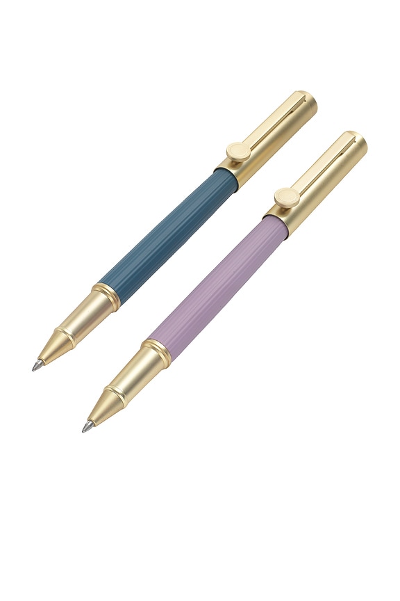 view 1 of 5 Groove Rollerball Pen Set in Metallic