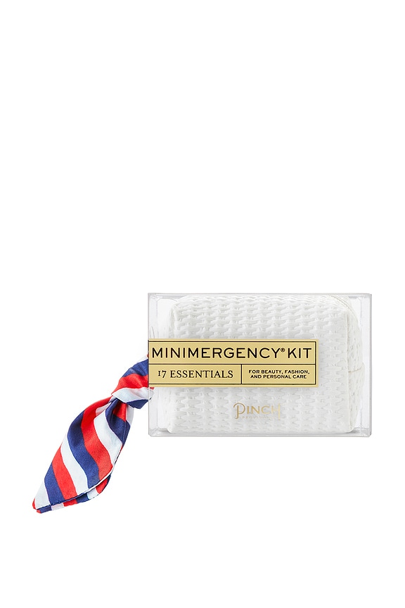 view 1 of 2 White Basketweave Minimergency Kit in 