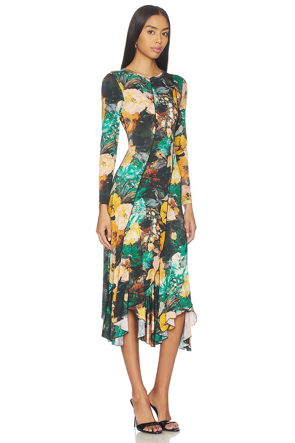 view 2 of 3 VESTIDO DIAGONAL in Green Yellow Multi