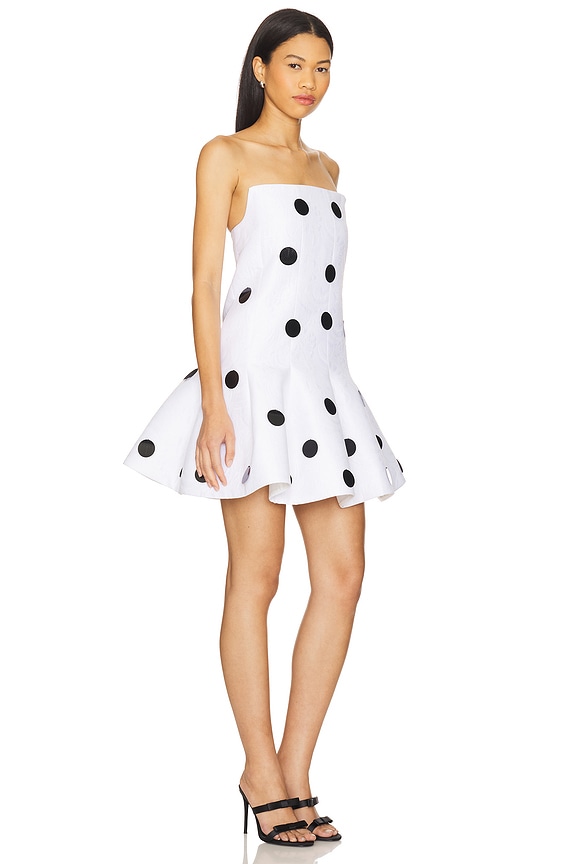 view 2 of 4 Strapless Flare Mini Dress in White