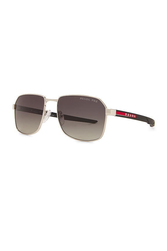 view 2 of 3 Square Frame Polarized Sunglasses in Grey