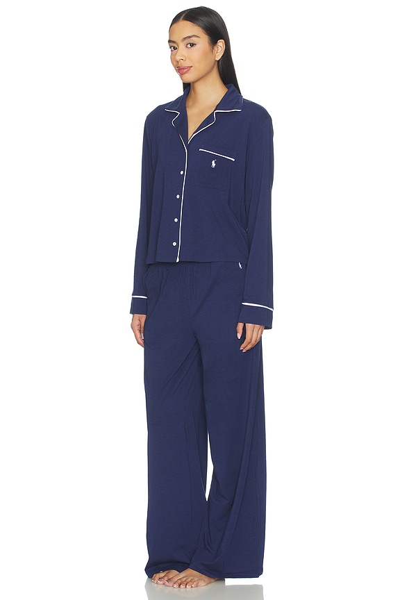 view 2 of 5 Long Sleeve & Pant Pajama Set in Navy