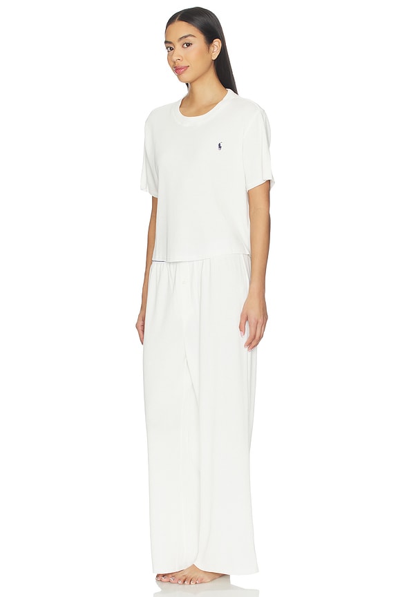 view 2 of 5 Short Sleeve Top Straight Leg Pant Set in Ecru