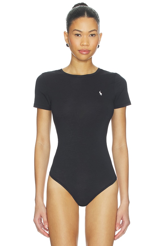 view 2 of 6 Short Sleeve Bodysuit in Onyx