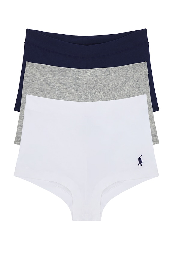 view 1 of 5 Bikini 3pack in Navy, White Cloud & Heather Grey Pack