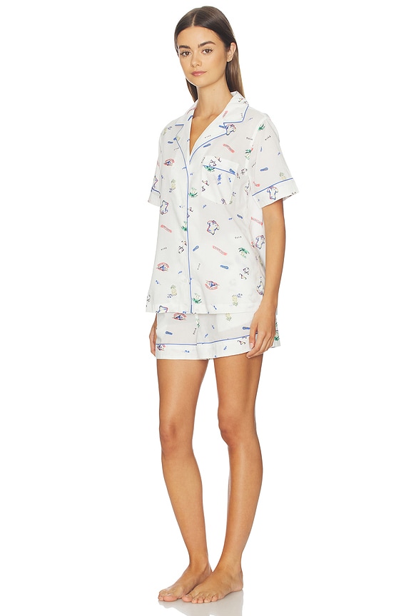 view 2 of 5 Short Sleeve Pajama Set in Tossed Print