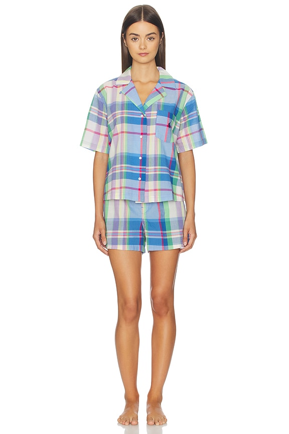 view 1 of 9 Polo Ralph Lauren Polo Sleep Short Sleeve Pajama Set in Madras Plaid