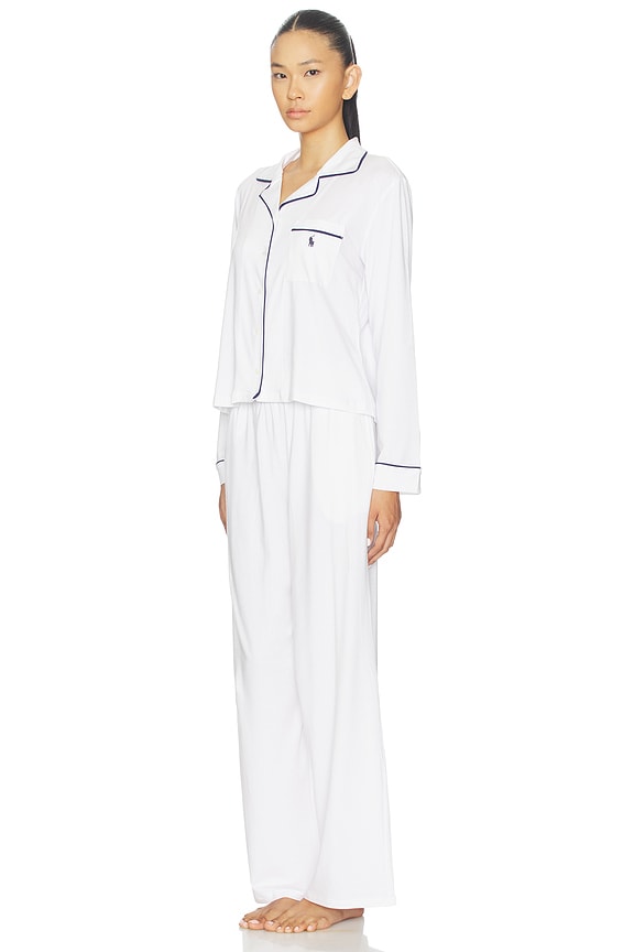 view 2 of 4 Long Sleeve & Pant Pj Set in White Cloud