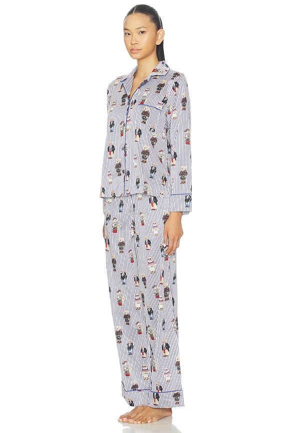 view 2 of 5 Madison Pj Set in Snowfall Blue