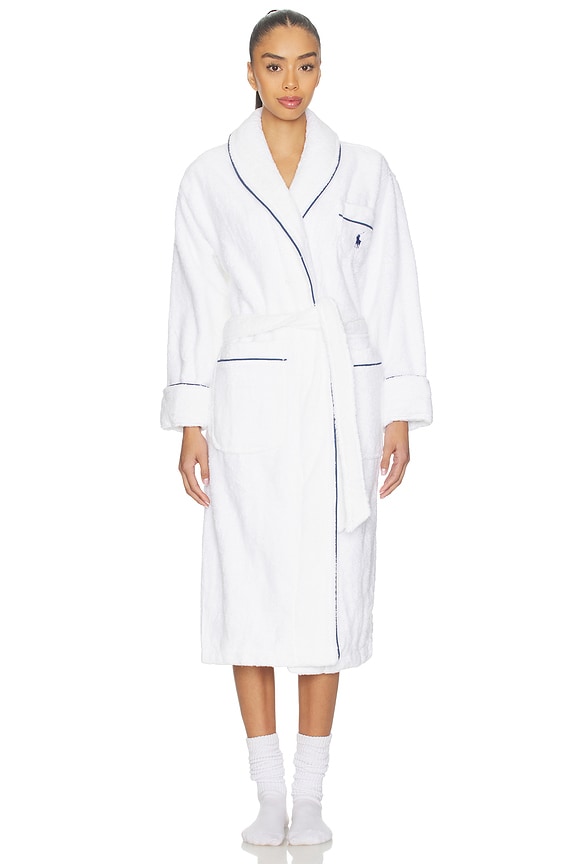 view 1 of 5 Polo Essentials Robe in White Cloud