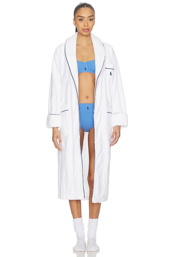 view 2 of 5 Polo Essentials Robe in White Cloud