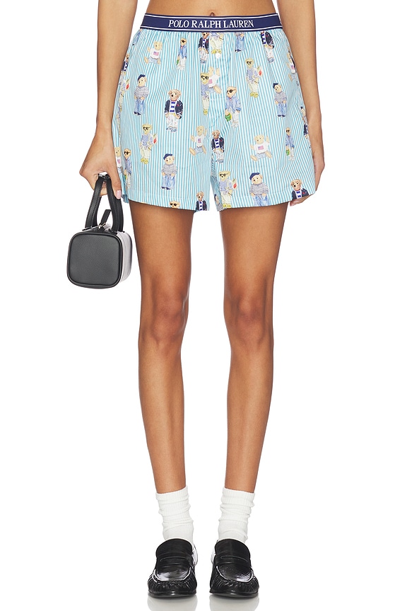 view 1 of 6 Sleep Boxer in Aqua Mist Bear