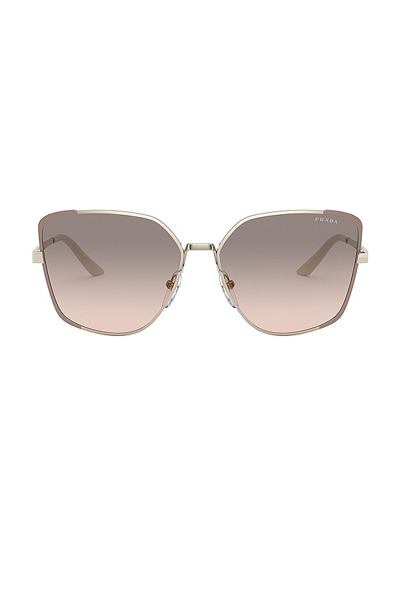view 1 of 3 GAFAS DE SOL ASIA SQUARE in Pale Gold, Matte Pink & Pink Grey Gradient