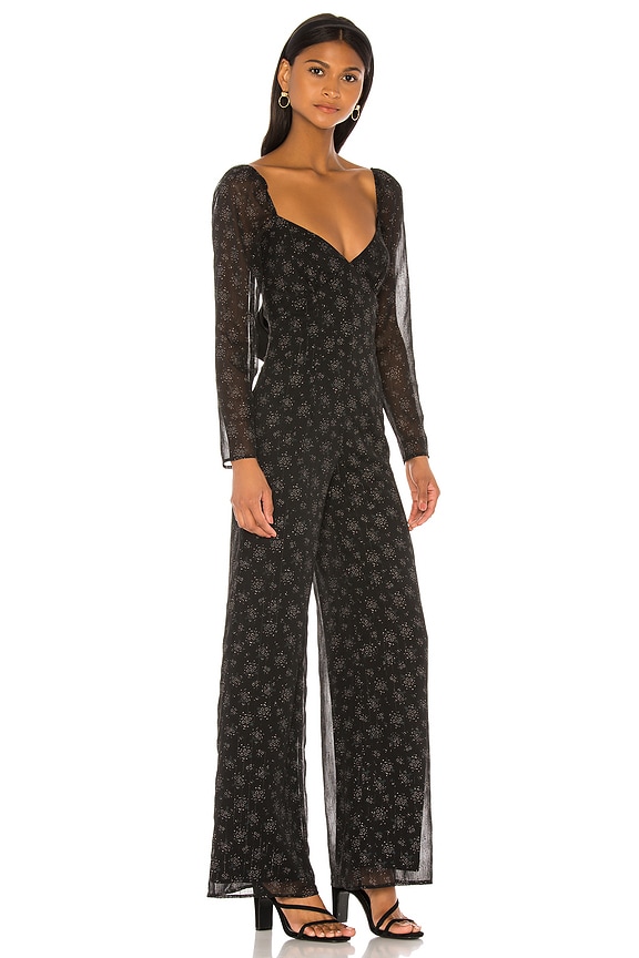 view 2 of 4 Everleigh Jumpsuit in Black Amelia Floral