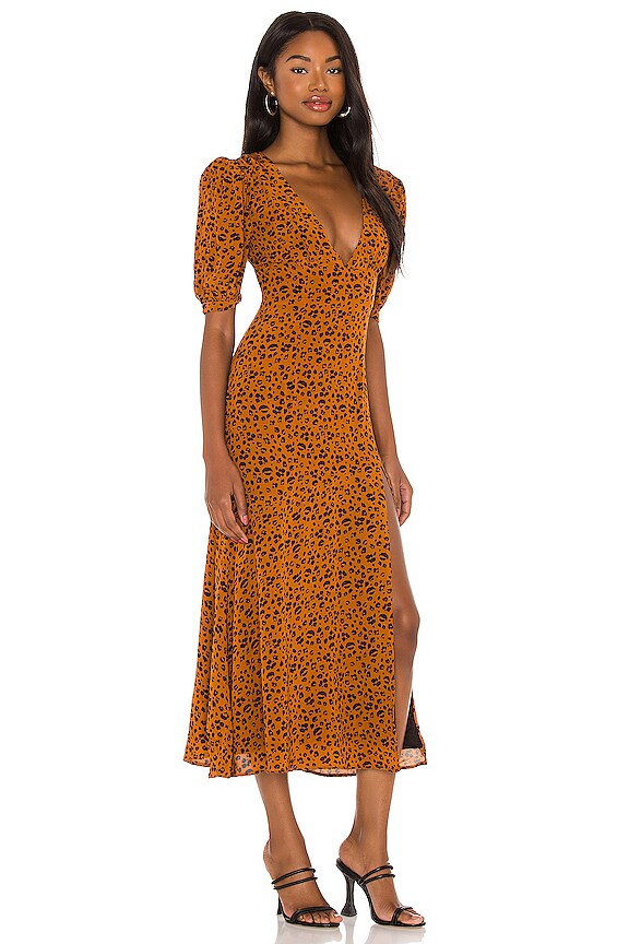 view 2 of 4 Emmy Midi Dress in Copper Leopard