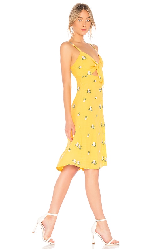 view 2 of 3 VESTIDO SIN MANGAS DE MEDIO LARGO NORA in Sunny Yellow