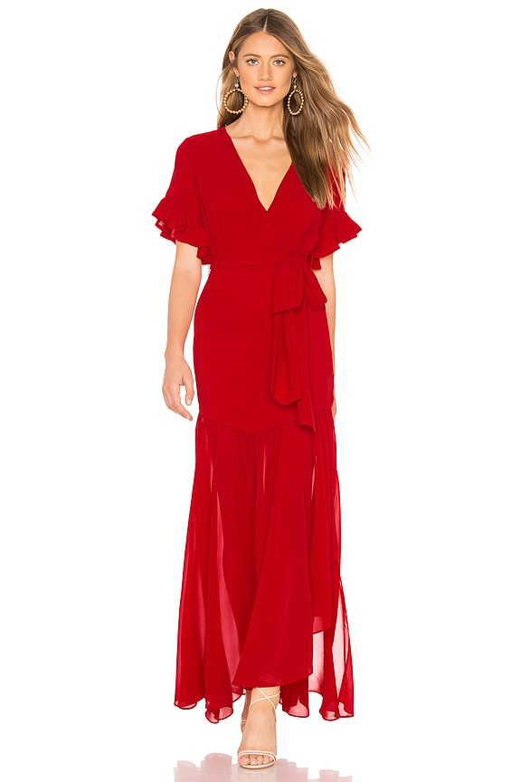 view 2 of 3 Chrysanthemum Gown in Red Lobster