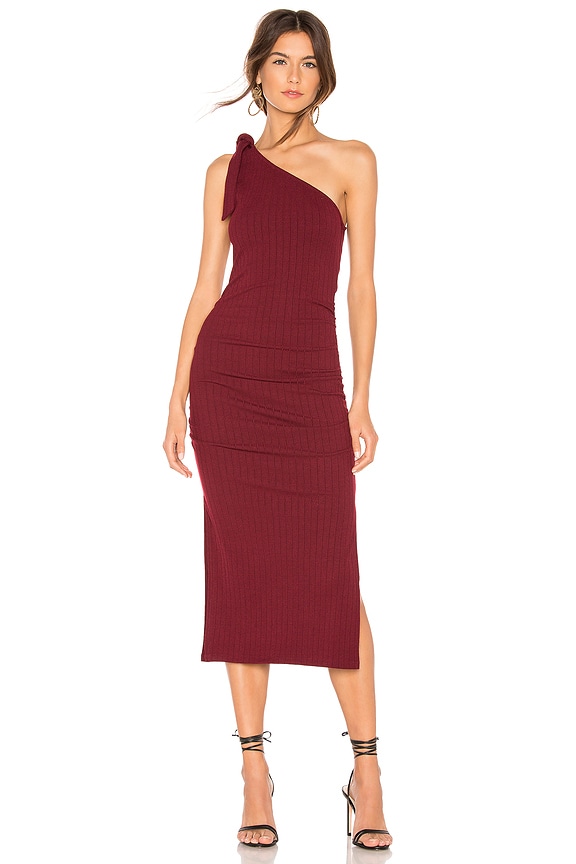 view 1 of 3 Hazel Midi Dress in Burgundy