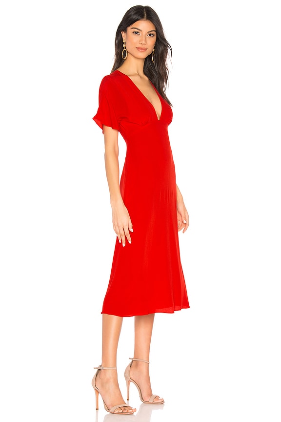 view 2 of 3 VESTIDO MIDI SAMARA in Red Orange