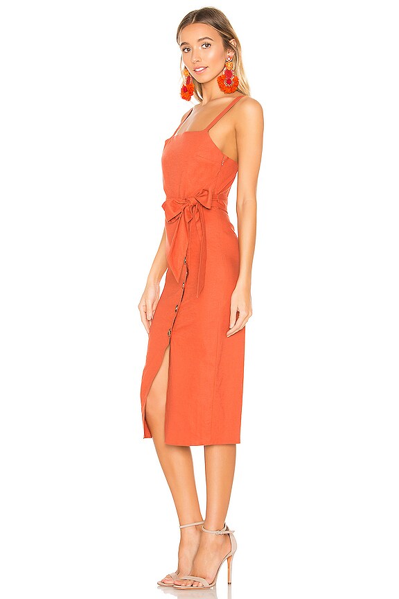 view 2 of 3 Saratoga Midi Dress in Burnt Orange