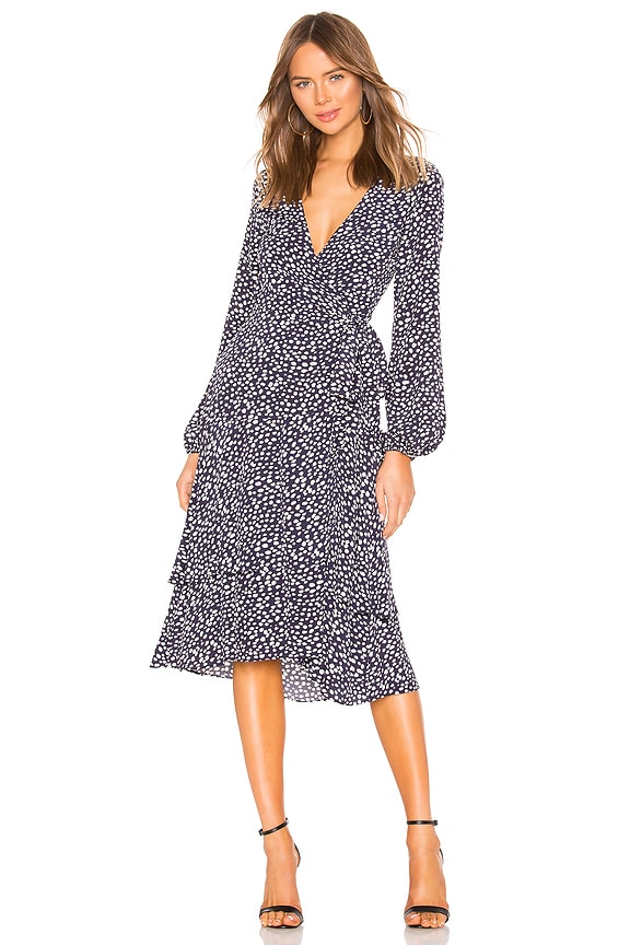 view 1 of 3 ROBE MI-LONGUE VIENNA in Navy Not Dot