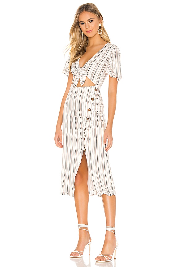 view 2 of 3 VESTIDO MIDI RYLEE in Neutral Stripe