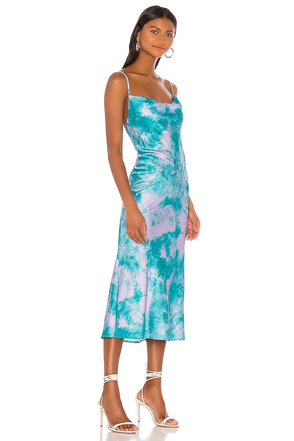 view 2 of 3 Sabrina Midi Dress in Lilac & Turquoise