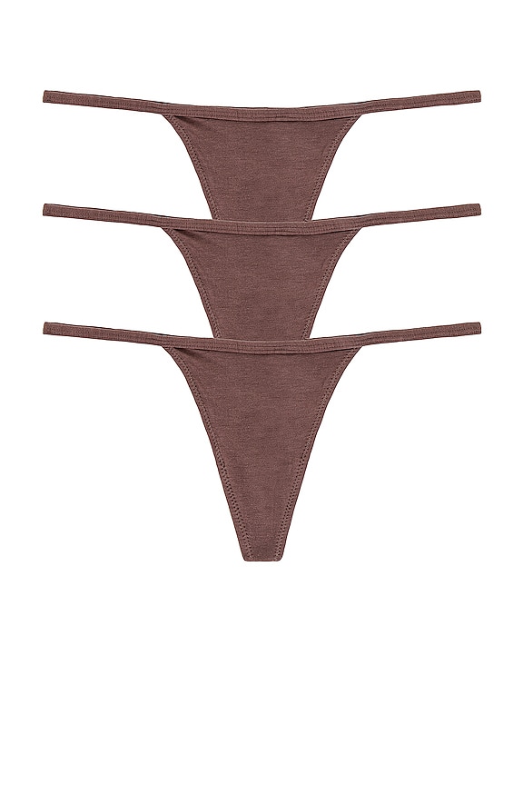 view 1 of 6 Belinda G String 3 Pack in Peppercorn