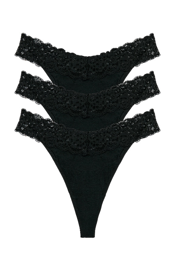 view 1 of 5 ENSEMBLE DE 3 STRINGS ABIGAIL in Black