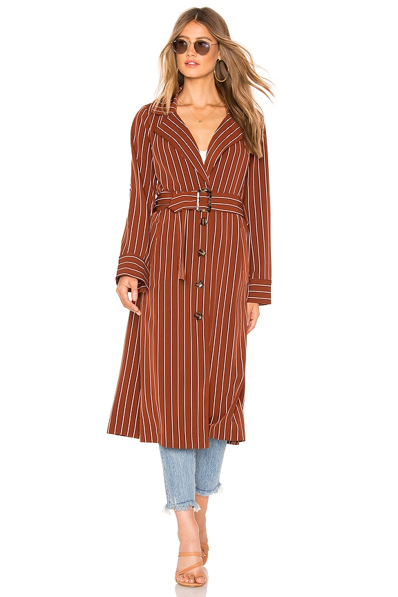 view 2 of 4 Cassidy Trench in Tan Stripe