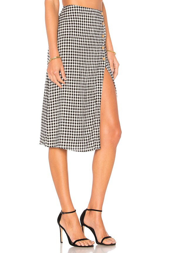 view 2 of 4 Burbank Skirt in Black Gingham