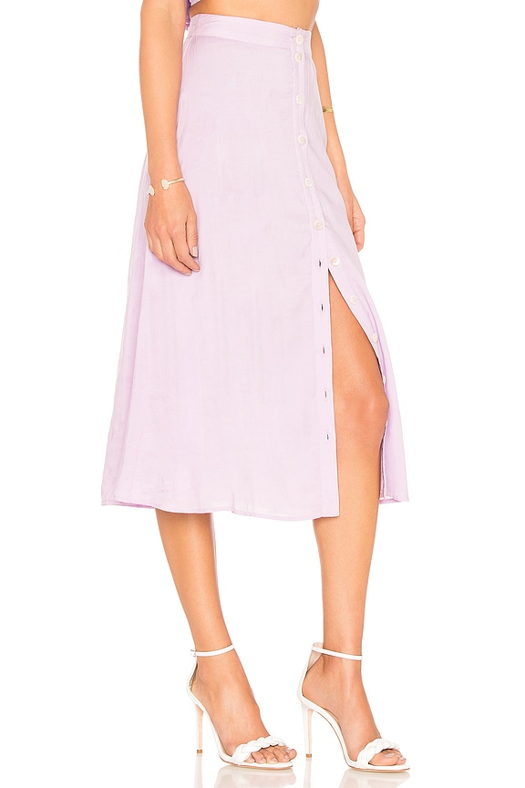 view 2 of 4 JUPE MIDI BOUTONNÉE DIZON in Lilac