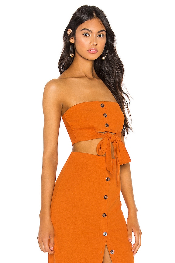 view 2 of 4 PIPPA ストラップレスクロップトップ in Moroccan Orange