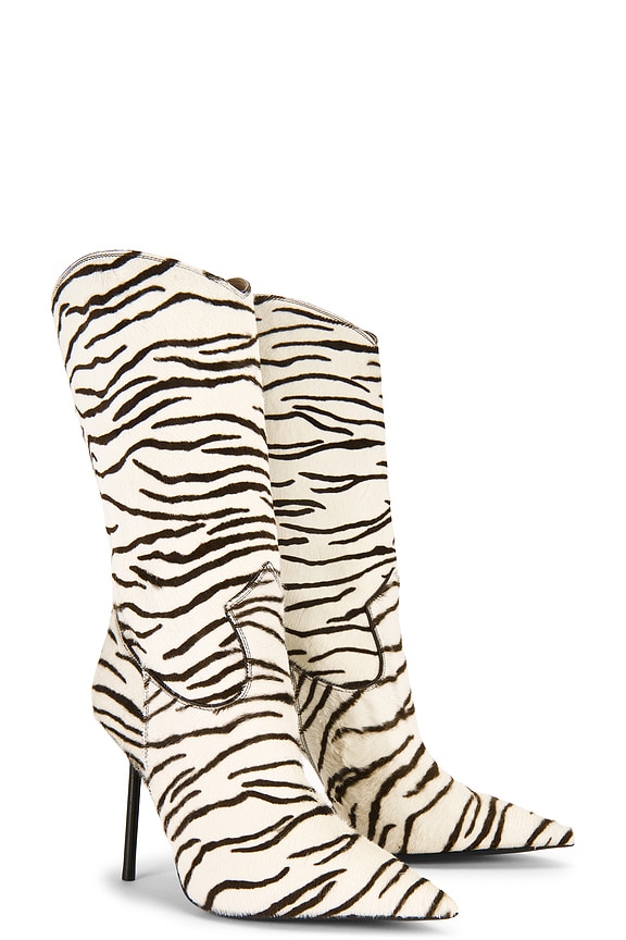 view 2 of 5 Lidia Western Boot 105 in White Zebra