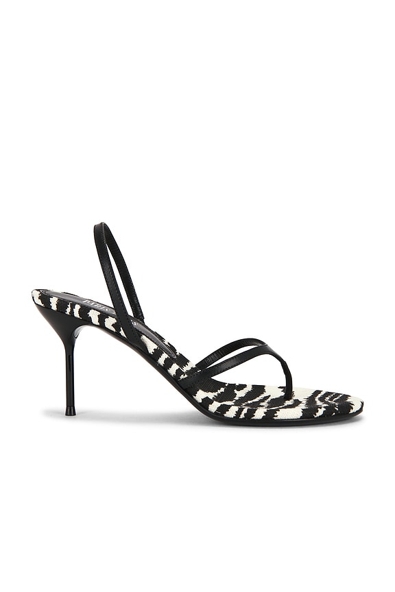view 1 of 5 Lidia Thong Slingback Sandal 70 in White Zebra
