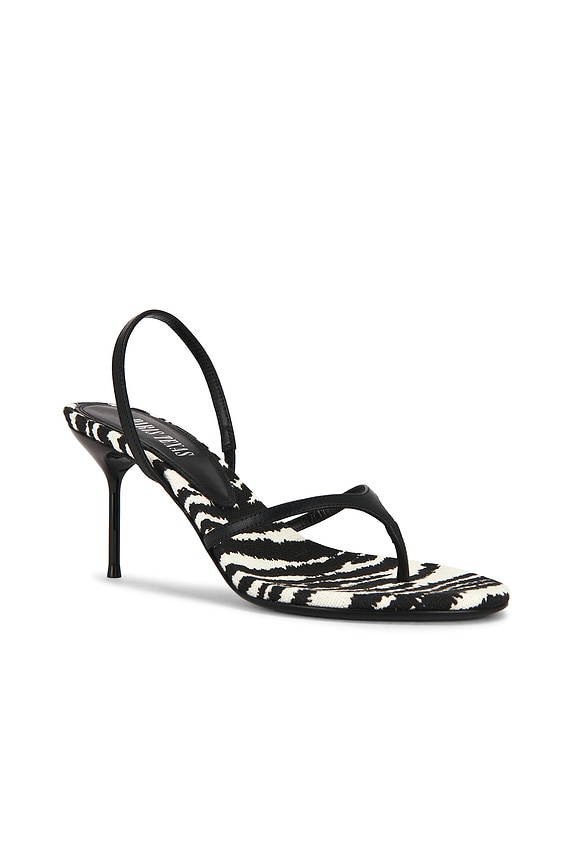 view 2 of 5 Lidia Thong Slingback Sandal 70 in White Zebra