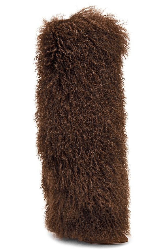 view 2 of 5 Furry Stiletto Boot in Brown