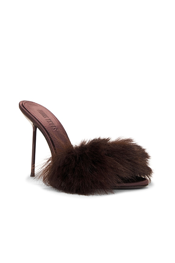 view 2 of 5 Furry Lidia Mule in Brown