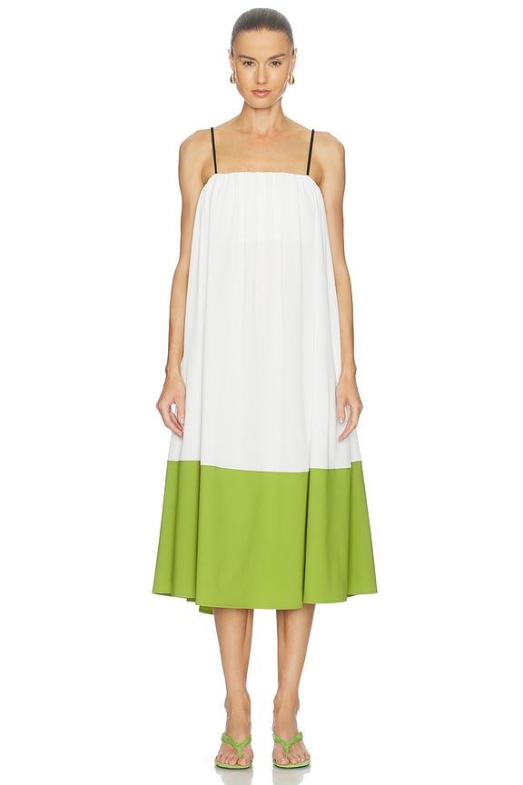 view 1 of 3 Proenza Schouler Saria Dress in White & Pea