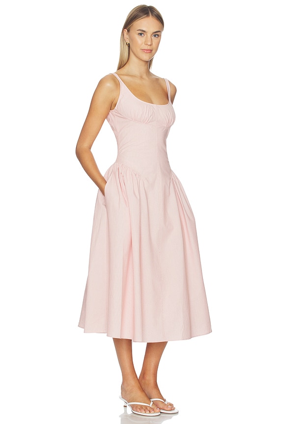 view 2 of 4 ROBE MI-LONGUE SOLIRA in Rust & Off White