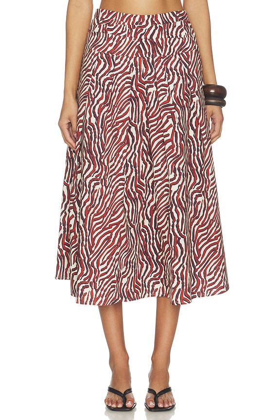 view 1 of 6 FALDA MAXI NESSA in Rust & Cream Multi