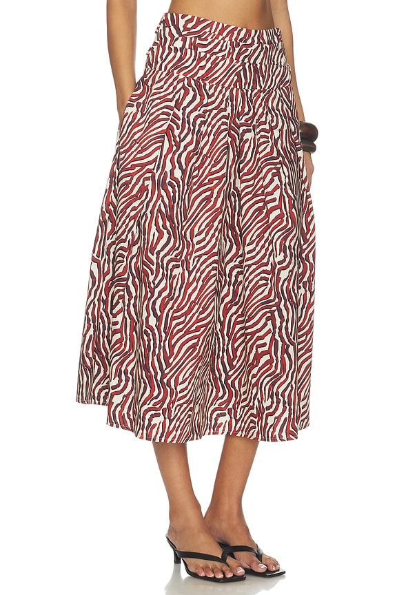 view 2 of 6 FALDA MAXI NESSA in Rust & Cream Multi