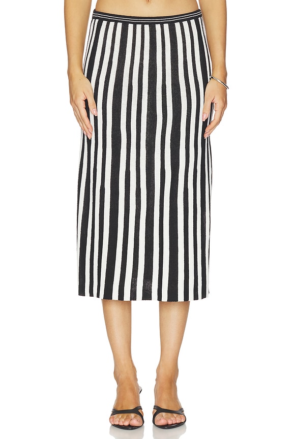 view 1 of 6 JUPE MIDI ISLEY in Black & Off White
