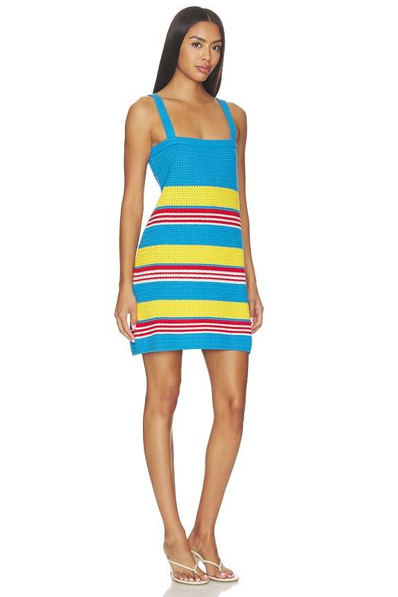 view 2 of 3 ROBE À RAYURES TAMMY in Blue Multi Stripe