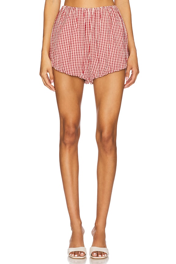 view 1 of 6 Aurelia Short in Red Gingham
